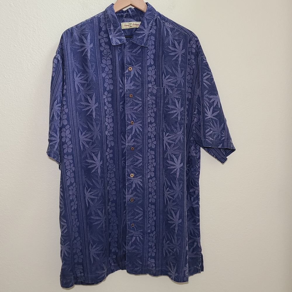 VINTAGE Tommy Bahama Silk Hawaiian Shirt Tall